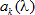 a sub k as a function of lambda