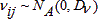 A nu sub i, j is normally distributed with mean 0 and variance denoted by matrix D sub nu.