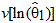 variance v of the natural logarithm of Theta 1 hat
