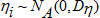An eta sub i is normally distributed with mean 0 and variance denoted by matrix capital D sub eta.