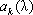 a sub k as a function of lambda