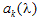 a sub k as a function of lambda