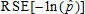 the relative standard error of the negative of the natural logarithm of p hat