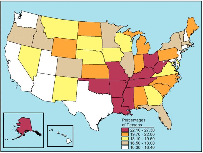 Figure 3 is a color-coded map of the United States. For long description follow "D" link at right.