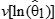 variance v of the natural logarithm of Theta 1 hat