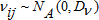 A nu sub i, j is normally distributed with mean 0 and variance denoted by matrix captal D sub nu.