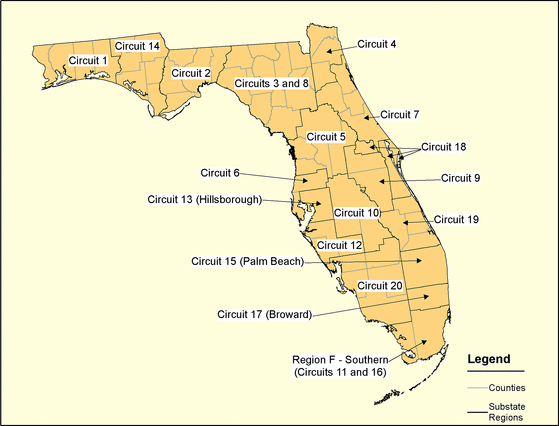 Figure 10, Florida Regions