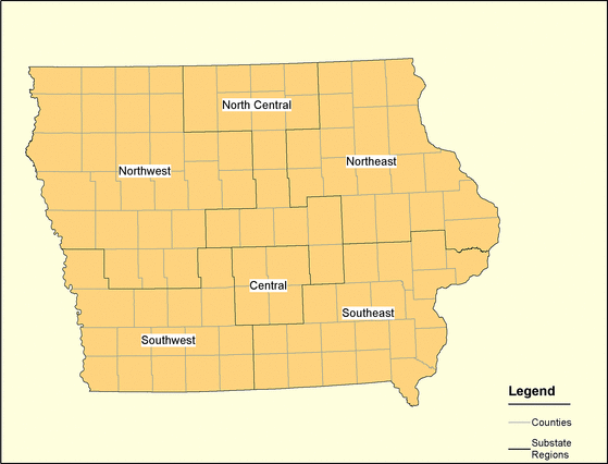 Figure 16, Iowa Regions