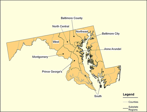 Figure 21, Maryland Regions