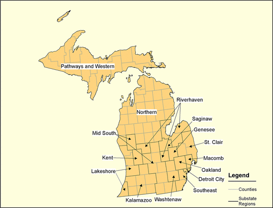 Figure 23, Michigan Regions