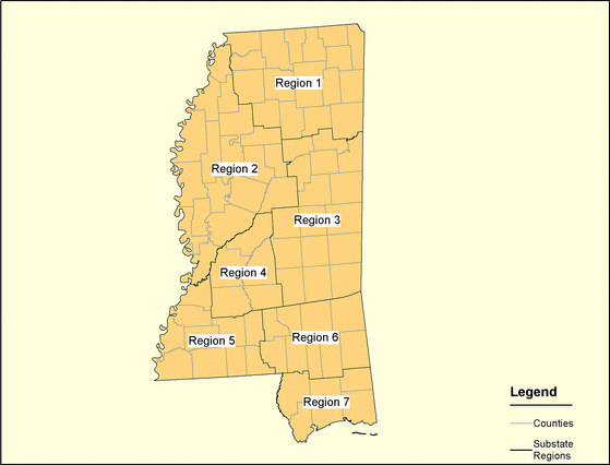 Figure 25, Mississippi Regions