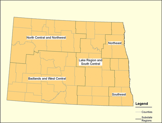 Figure 35, North Dakota Regions