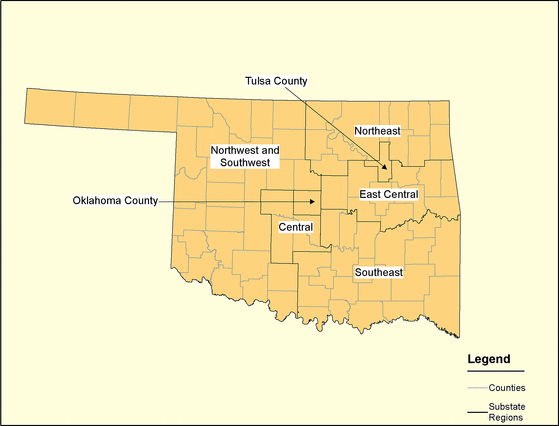 Figure 37, Oklahoma Regions