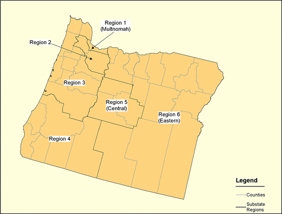 Figure 38, Oregon Regions