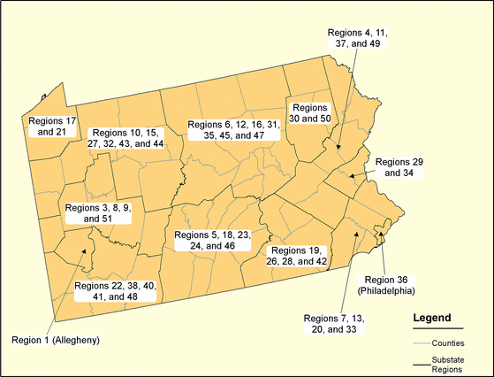 Figure 39, Pennsylvania Regions