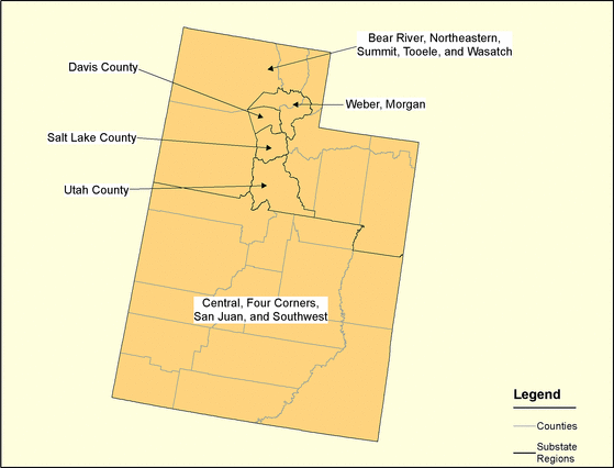Figure 45, Utah Regions