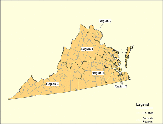 Figure 47, Virginia Regions