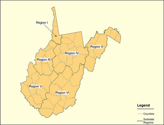 Figure 49, West Virginia Regions