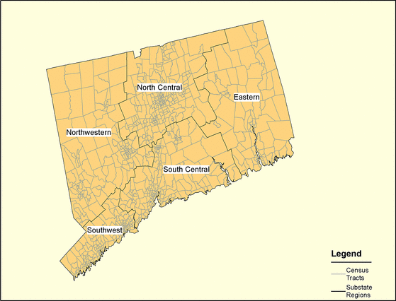 Figure 7, Connecticut Regions