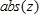 absolute value of quantity z