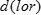 d of the log-odds ratio lor