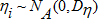 An eta sub i is normally distributed with mean 0 and variance denoted by matrix capital D sub eta.