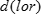 d of the log-odds ratio lor
