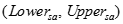 (Lower sub s and a is the lower bound of the 95 percent Bayesian confidence interval of Theta sub s and a; upper sub s and a is the upper bound of the 95 confidence interval of Theta sub s and a)