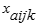 x sub a, i, j, k