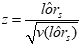 Quantity z is the ratio of the estimate of the log-odds ratio, lor hat sub s, and the square root of its variance.