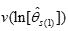 the variances of the natural logarithm of theta hat 1 sub s