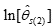 the natural logarithm of theta hat 2 sub s