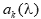a sub k as a function of lambda