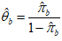 Theta sub b hat be defined as the ratio of pi hat sub b and 1 minus pi hat sub b