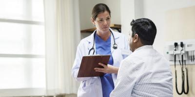 A doctor and a patient