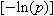 the negative of the natural logarithm of p, where p denotes the substate by age group level small area estimate