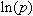 natural logarithm of p, where p denotes the substate by age group level small area estimate