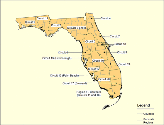 Figure 10, Florida Regions