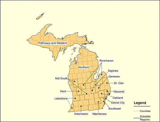 Figure 23, Michigan Regions