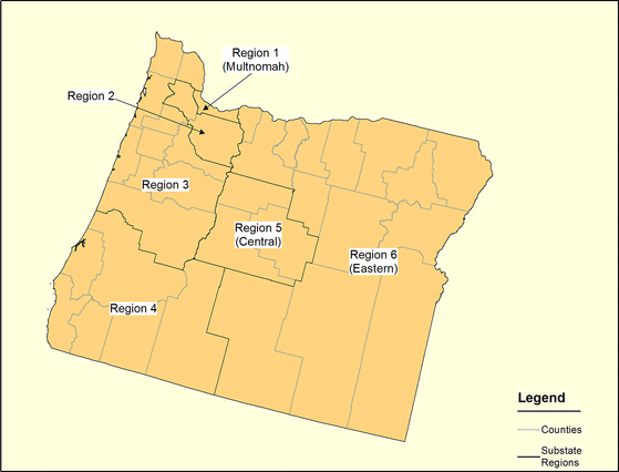 Figure 38, Oregon Regions