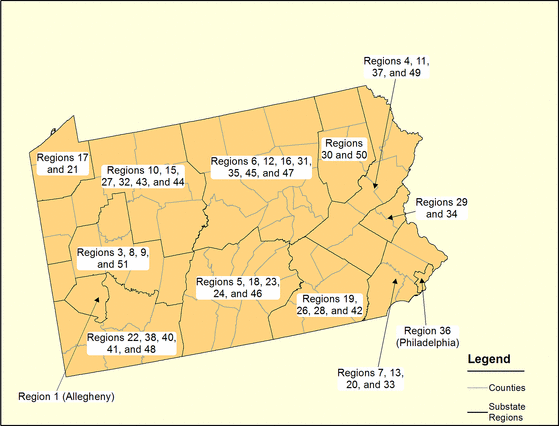 Figure 39, Pennsylvania Regions
